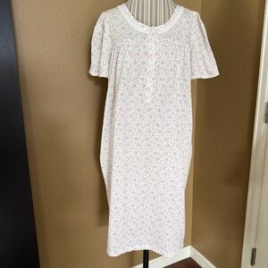 Vintage Fundamentals Floral Nightgown House Dress Cottagecore Cotton Size 1X